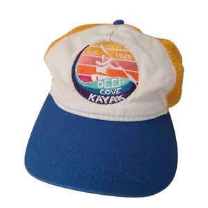deep cove kayak snapback baseball cap hat retro colorful